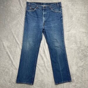 Levis 517 Vintage Bootcut Denim Jeans Orange tab  40x32 (36x32) Blue Made USA 90